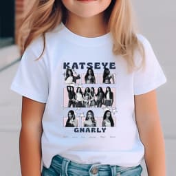 Katseye Harajuku Fashion Tops Youth Girl Streetwear Tee Children's Clothing KATSEYE Print T-shirt for Kids Casual Summer Top