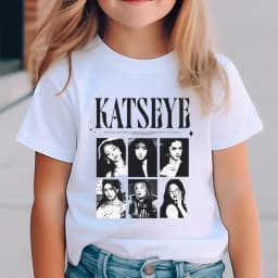 Katseye Harajuku Fashion Tops Youth Girl Streetwear Tee Children's Clothing KATSEYE Print T-shirt for Kids Casual Summer Top