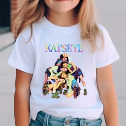 Katseye Harajuku Fashion Tops Youth Girl Streetwear Tee Children's Clothing KATSEYE Print T-shirt for Kids Casual Summer Top