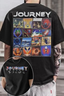 Hot Sale Hip Hop Journey Band T Shirt Mens Womens Cotton Tees Ummer Casual Short Sleeve Round Neck Clothing Loose Tops Trend