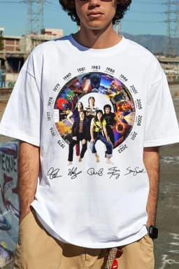 Hot Sale Hip Hop Journey Band T Shirt Mens Womens Cotton Tees Ummer Casual Short Sleeve Round Neck Clothing Loose Tops Trend