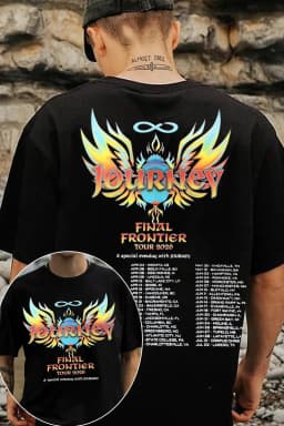 Hot Sale Hip Hop Journey Band T Shirt Mens Womens Cotton Tees Ummer Casual Short Sleeve Round Neck Clothing Loose Tops Trend