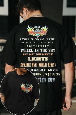 Hot Sale Hip Hop Journey Band T Shirt Mens Womens Cotton Tees Ummer Casual Short Sleeve Round Neck Clothing Loose Tops Trend