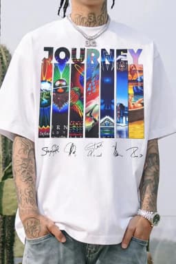 Hot Sale Hip Hop Journey Band T Shirt Mens Womens Cotton Tees Ummer Casual Short Sleeve Round Neck Clothing Loose Tops Trend