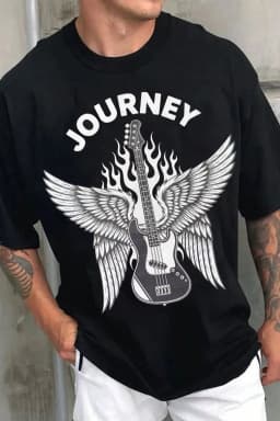 Hot Sale Hip Hop Journey Band T Shirt Mens Womens Cotton Tees Ummer Casual Short Sleeve Round Neck Clothing Loose Tops Trend