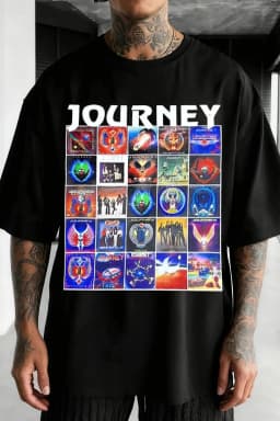 Hot Sale Hip Hop Journey Band T Shirt Mens Womens Cotton Tees Ummer Casual Short Sleeve Round Neck Clothing Loose Tops Trend