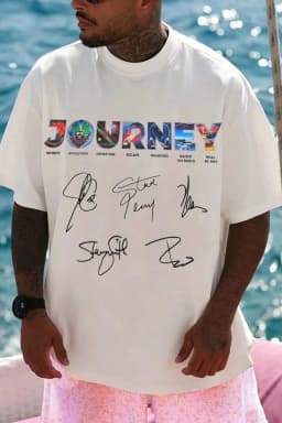 Hot Sale Hip Hop Journey Band T Shirt Mens Womens Cotton Tees Ummer Casual Short Sleeve Round Neck Clothing Loose Tops Trend