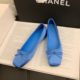 Spring Summer Women Casual Square Toe Ballet Flats Bow Decor Soft Sole Non-Slip Slip on Multi Color Daily Walking Shoes