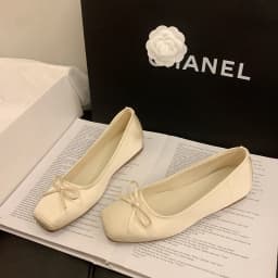 Spring Summer Women Casual Square Toe Ballet Flats Bow Decor Soft Sole Non-Slip Slip on Multi Color Daily Walking Shoes