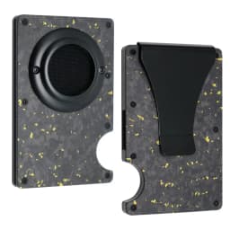 Men's Slim RFID Blocking Credit Card Holder Aluminum Wallet with Cash Strap Airtag Case Forged Carbon Fiber Business Cardholder