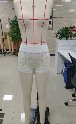 Women's Knit Mini Shorts Elastic Waist Casual Summer Striped Print Cut Out Micro Shorts