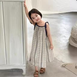 Girls Casual Dresses Summer New Korea Childrens Clothing Korean New Lovely Fragmented Flowers Loose Fashion Striped