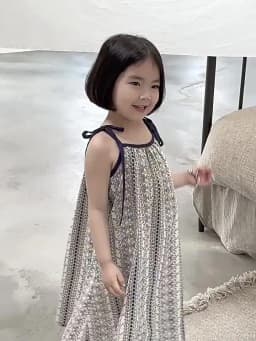 Girls Casual Dresses Summer New Korea Childrens Clothing Korean New Lovely Fragmented Flowers Loose Fashion Striped