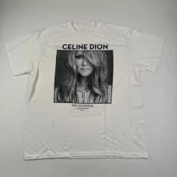 2026 Summer New Y2k Fashion Tops Celine Dion Portrait Graphic Print T Shirt Vintage Music T Shirt Casual Loose Streetwear Unisex