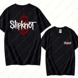 Men's Slipknots Double Sided Print Short-sleeve Tops Prepare for Hell Tour Shirt Heavy Metal Cotton Tees Man Rock Band T-shirt