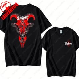 Men's Slipknots Double Sided Print Short-sleeve Tops Prepare for Hell Tour Shirt Heavy Metal Cotton Tees Man Rock Band T-shirt