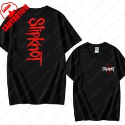 Men's Slipknots Double Sided Print Short-sleeve Tops Prepare for Hell Tour Shirt Heavy Metal Cotton Tees Man Rock Band T-shirt