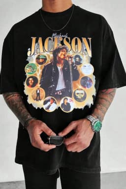 2026 Michael Jackson Graphic Tshirt Mens Womens Cotton Tees Ummer Casual Short Sleeve Round Neck Clothing Loose Tops Trend