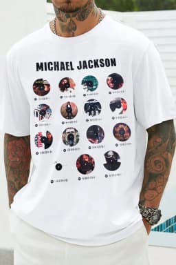 2026 Michael Jackson Graphic Tshirt Mens Womens Cotton Tees Ummer Casual Short Sleeve Round Neck Clothing Loose Tops Trend