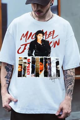 2026 Michael Jackson Graphic Tshirt Mens Womens Cotton Tees Ummer Casual Short Sleeve Round Neck Clothing Loose Tops Trend