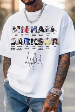 2026 Michael Jackson Graphic Tshirt Mens Womens Cotton Tees Ummer Casual Short Sleeve Round Neck Clothing Loose Tops Trend