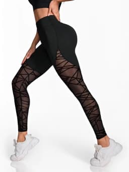 Women's High-Waisted Slim-Fit Pants, Butt-Lifting and Shaping, Casual Sports Elastic Waist Long Pants, Mesh Design
