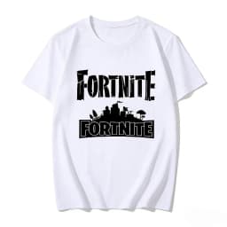 Boys and Girls Fortnites Theme Cartoon Printed T-Shirt Summer Child White Cotton T-Shirt Cartoon Hot Game Fortnite Short Sleeve