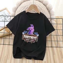 Boys and Girls Fortnites Theme Cartoon Printed T-Shirt Summer Child White Cotton T-Shirt Cartoon Hot Game Fortnite Short Sleeve