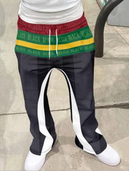 Y2k Flared Pants Men Loose 3D Print Trousers Casual Sweatpants Mid Waist Sporty Female Clothes Streetwear Hip Hop Vintage Pants