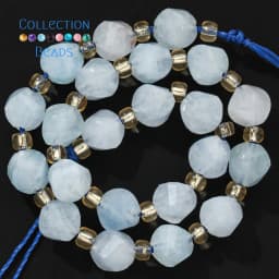 6 8 10mm Natural Stone Beads Faceted Aquamarine Jade Round Beads Loose Beads for Jewelry Making Diy Beading Accessory