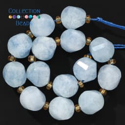 6 8 10mm Natural Stone Beads Faceted Aquamarine Jade Round Beads Loose Beads for Jewelry Making Diy Beading Accessory