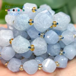 6 8 10mm Natural Stone Beads Faceted Aquamarine Jade Round Beads Loose Beads for Jewelry Making Diy Beading Accessory