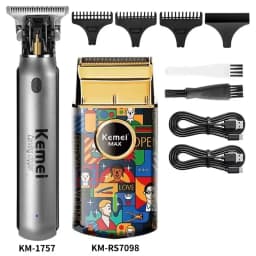 Kemei Hair Clipper Km-1757 Km-1995 Km-RS7098 Barber Blading Hair Cutting Machine Clipper Grooming Cordless Rechargeable Shaver
