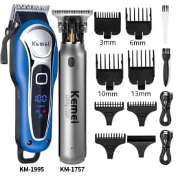 Kemei Hair Clipper Km-1757 Km-1995 Km-RS7098 Barber Blading Hair Cutting Machine Clipper Grooming Cordless Rechargeable Shaver