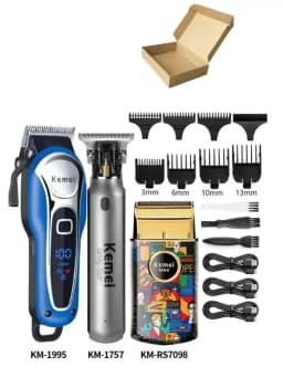 Kemei Hair Clipper Km-1757 Km-1995 Km-RS7098 Barber Blading Hair Cutting Machine Clipper Grooming Cordless Rechargeable Shaver