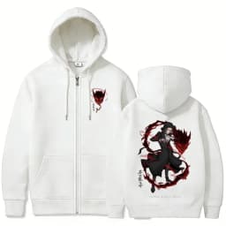 Anime Bungo Stray Dogs Ryunosuke Akutagawa Merch Zipper Hoodie Men Women Casual Vintage Zip Up Jacket Cosplay Zip Up Sweatshirt