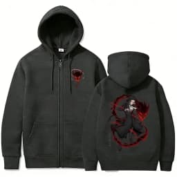 Anime Bungo Stray Dogs Ryunosuke Akutagawa Merch Zipper Hoodie Men Women Casual Vintage Zip Up Jacket Cosplay Zip Up Sweatshirt