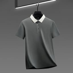 2026 New Men's Contrast Collar Polo Shirt Cool Quick Dry Fabric Short Sleeve Top For Office And Daily Activities