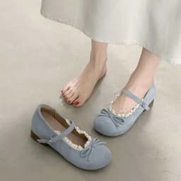 Spring/ Autumn Elegant Butterfly Bow Buckle Sexy Low Heel Mary Jane Shoes Fashionable Best Selling New Comfortable Women's Shoes