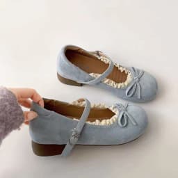 Spring/ Autumn Elegant Butterfly Bow Buckle Sexy Low Heel Mary Jane Shoes Fashionable Best Selling New Comfortable Women's Shoes