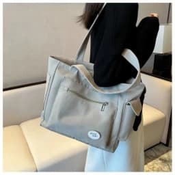 Fashion Women's Canvas Shoulder Bag, Large Capacity Student Tote Bag, Casual Commute Handbag, Eco-friendly Reusable Shopping Bag