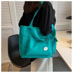 Fashion Women's Canvas Shoulder Bag, Large Capacity Student Tote Bag, Casual Commute Handbag, Eco-friendly Reusable Shopping Bag