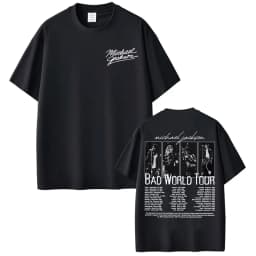 Michael Jackson King of Pop World Tour Cover T-shirts Men Women Fashion Classic Oversized T Shirt Summer Tops Streetwear T-shirt