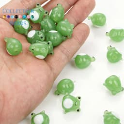16x14mm Green Frog Lampwork Animals Charms Beads Loose Spacer Beads DIY Jeweley Making Supplies Bracelet Accessories Decoration