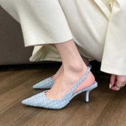 Fashion brand designed knitted platform heels for women, pointed-toe party shoes, comfortable large-size summer stiletto sandals