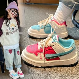 Children's Fashion Multicolor Sneakers Girls Boys All Seasons Non Slip Sport Casual Shoes Kids Outdoor Play Breathable Shoes