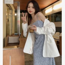 Women Summer Slip Long Dress Lady Floral Blue Slim French Style Dress Female Vintage Vacation Dress