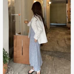 Women Summer Slip Long Dress Lady Floral Blue Slim French Style Dress Female Vintage Vacation Dress