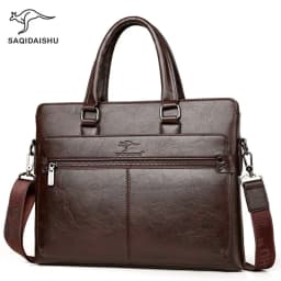 Briefcase men's genuine leather business men's bag handbag single shoulder large capacity casual cowhide crossbody computer bag