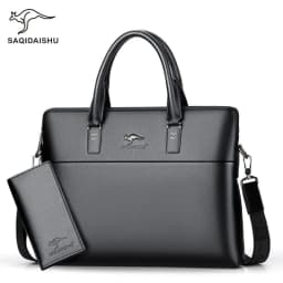 Briefcase men's genuine leather business men's bag handbag single shoulder large capacity casual cowhide crossbody computer bag